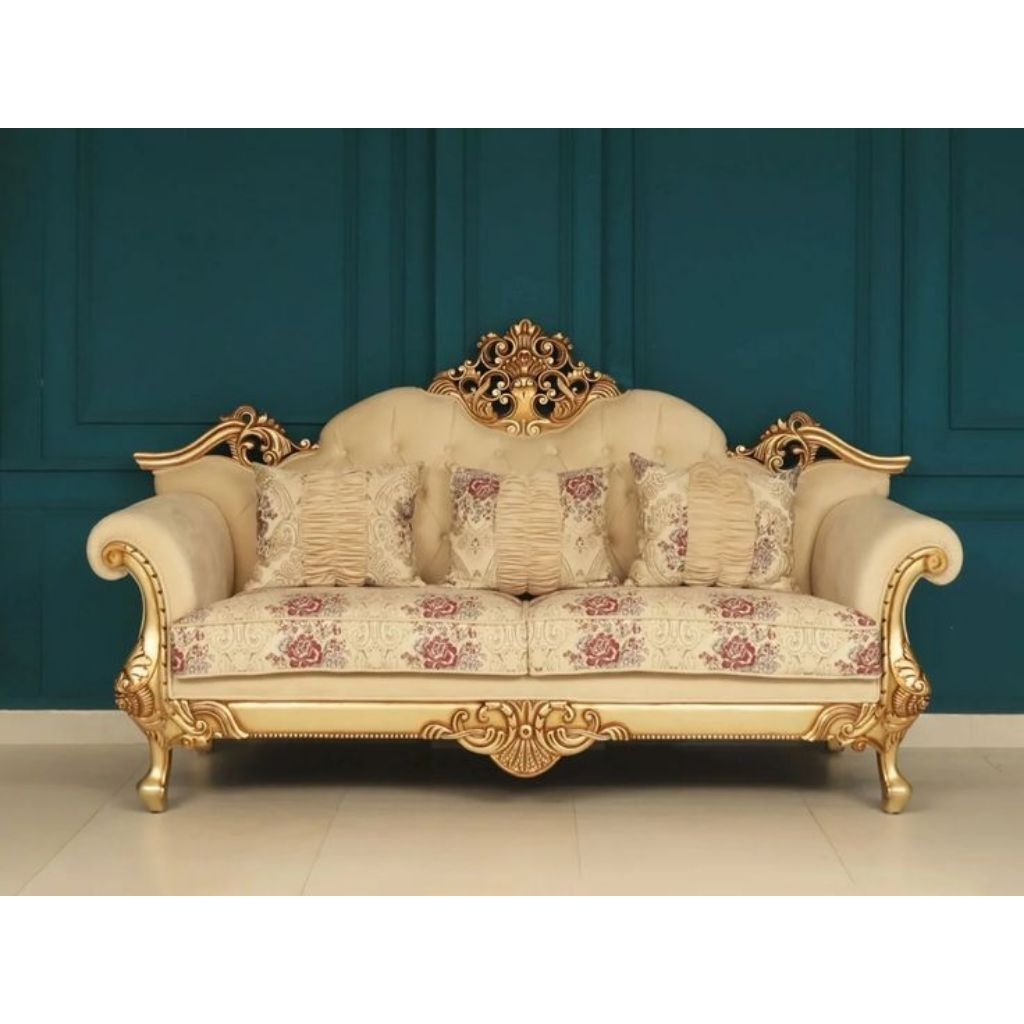 Sofa Ukir Kayu Jati / Kursi Sofa Tamu Kayu Jati Mewah