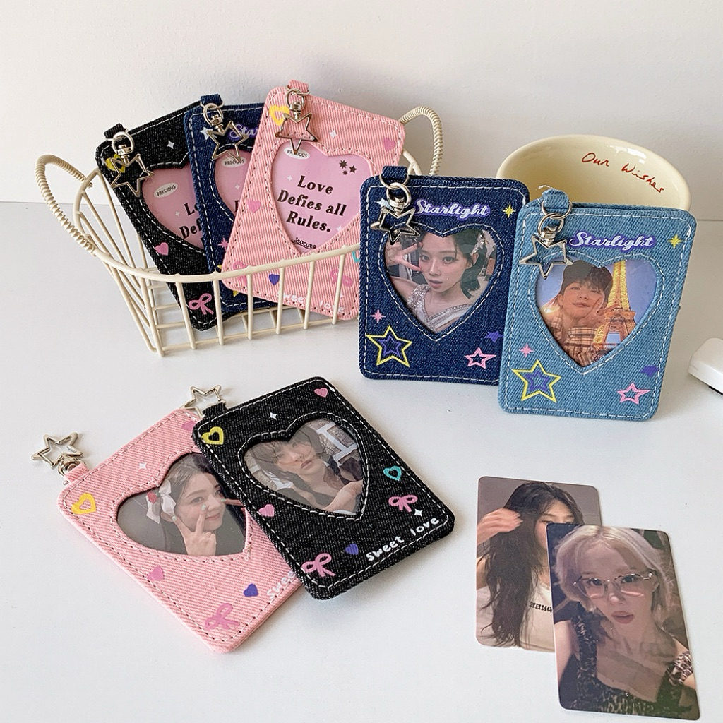 

[moncheriland] Card Holder Denim Jeans Rockstar Starlight Kpop Anime Cute Korean Photocard Holder