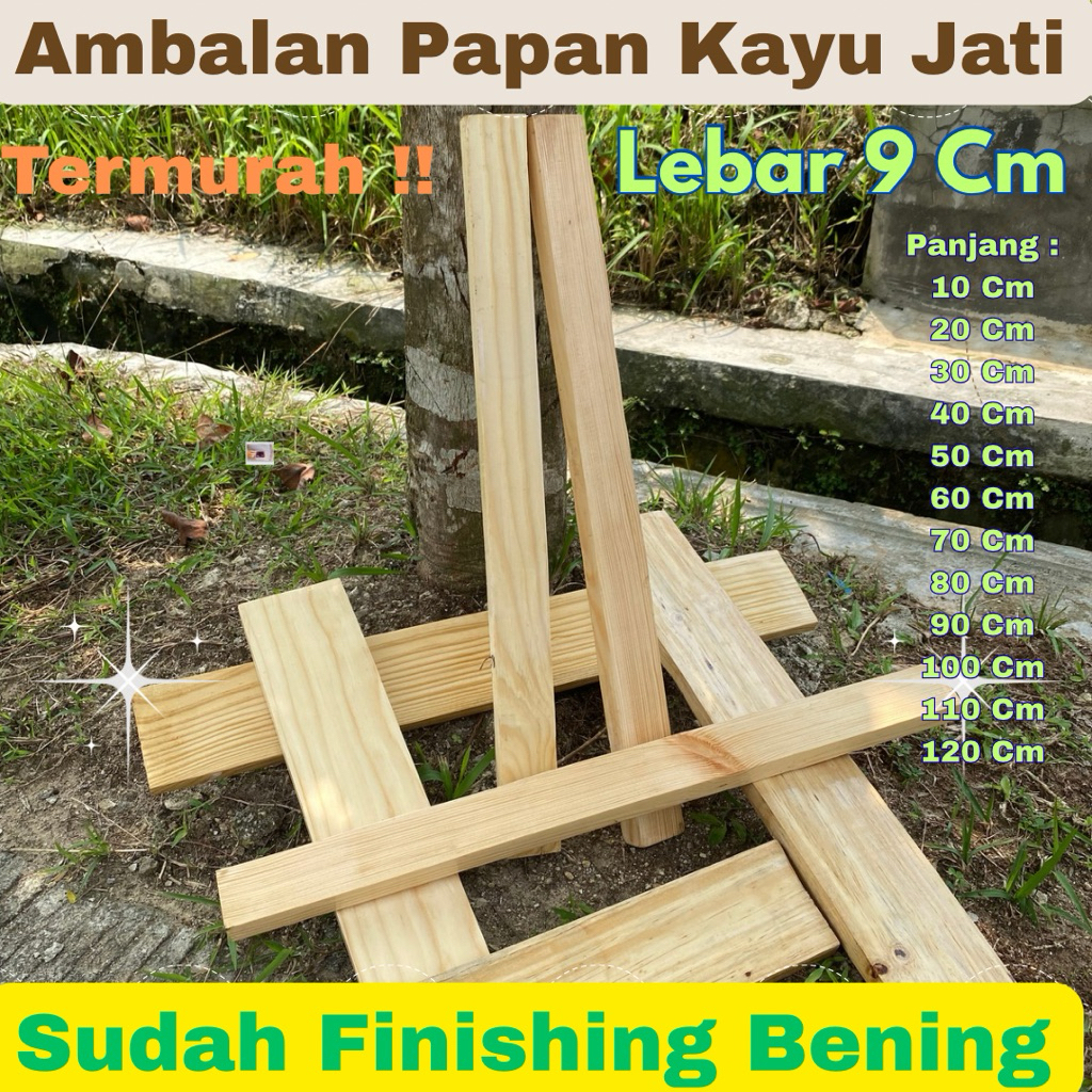 9 x  20-120 Cm // SUDAH FINISHING BENING Natural Serat Kayu / Ambalan Papan Kayu Jati Belanda Serat 