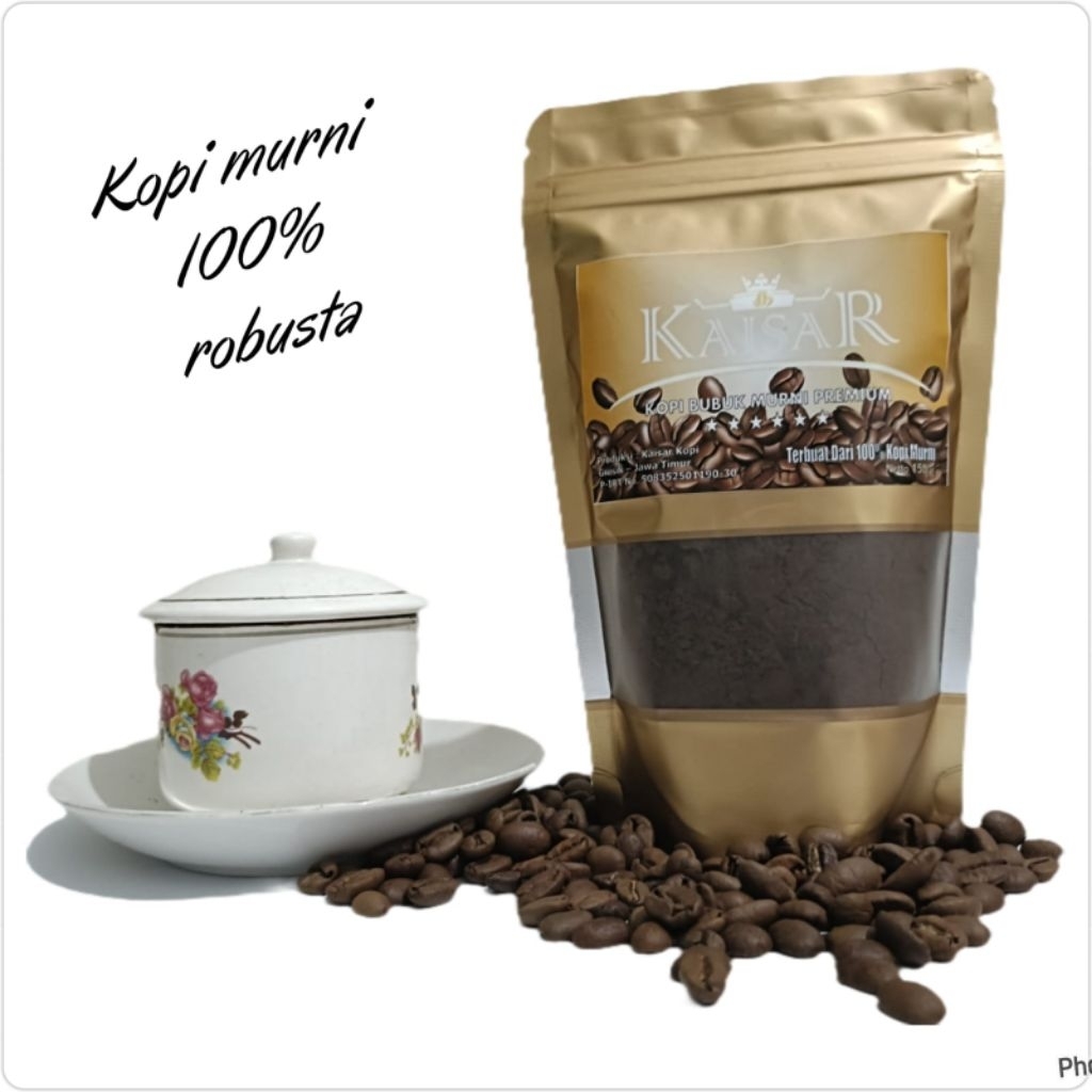 

kaisar kopi coffe bubuk murni dari biji kopi pilihan nikmati dan rasakan minum kopi yang sesungguhnya berat 150g
