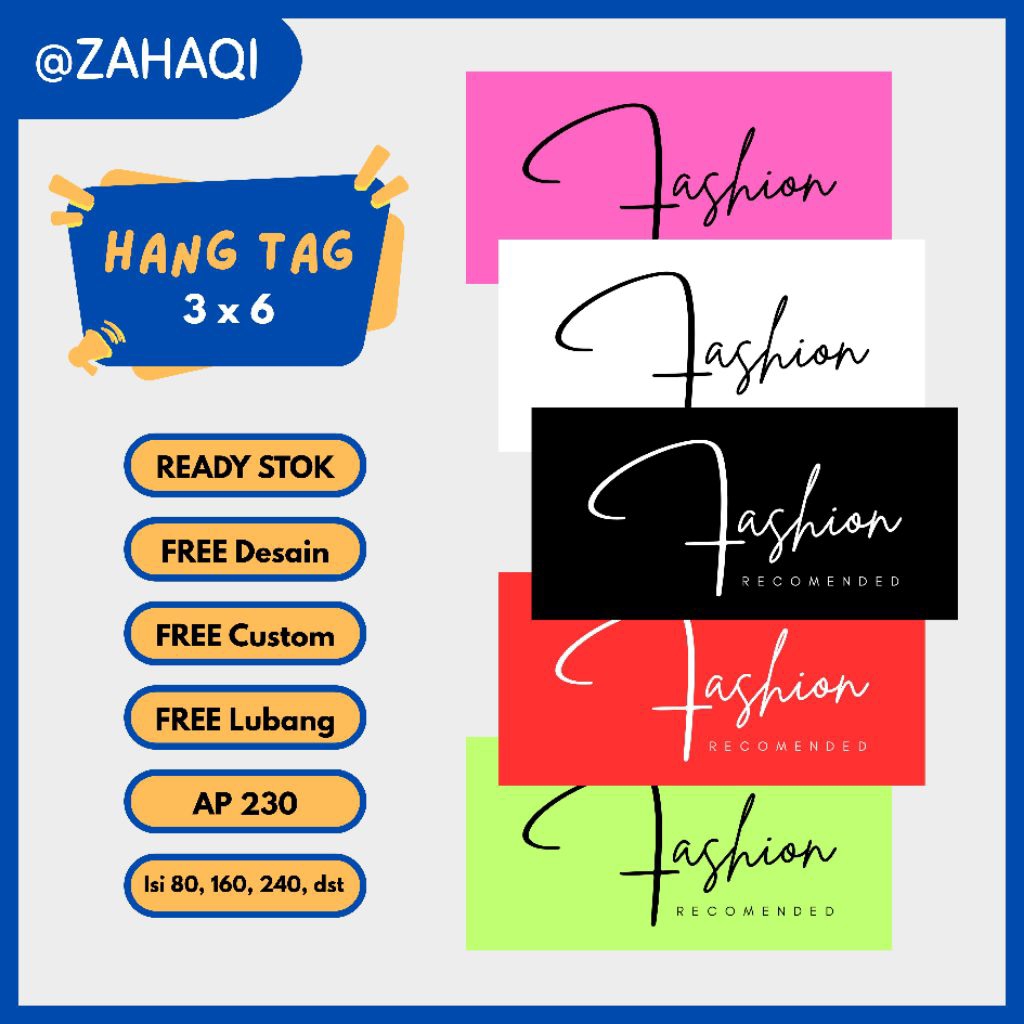 

HANG TAG Hangtag Label Baju Label Hijab Label Produk