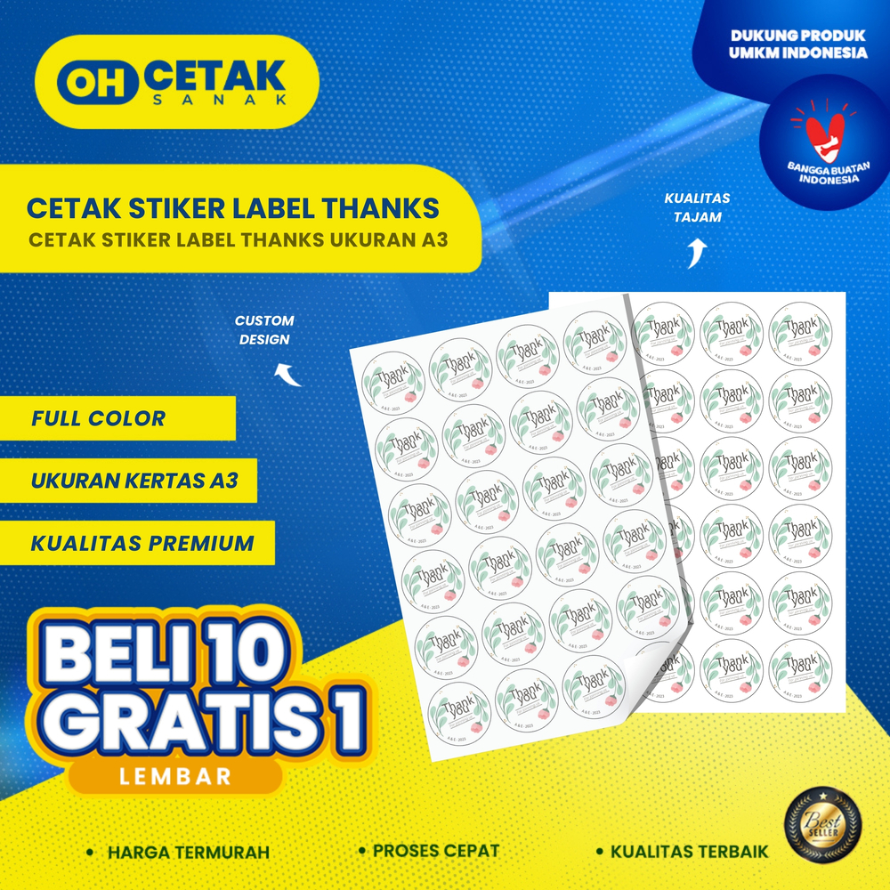 

Cetak Label Thanks Cutting A3 – Stiker Terima Kasih Custom