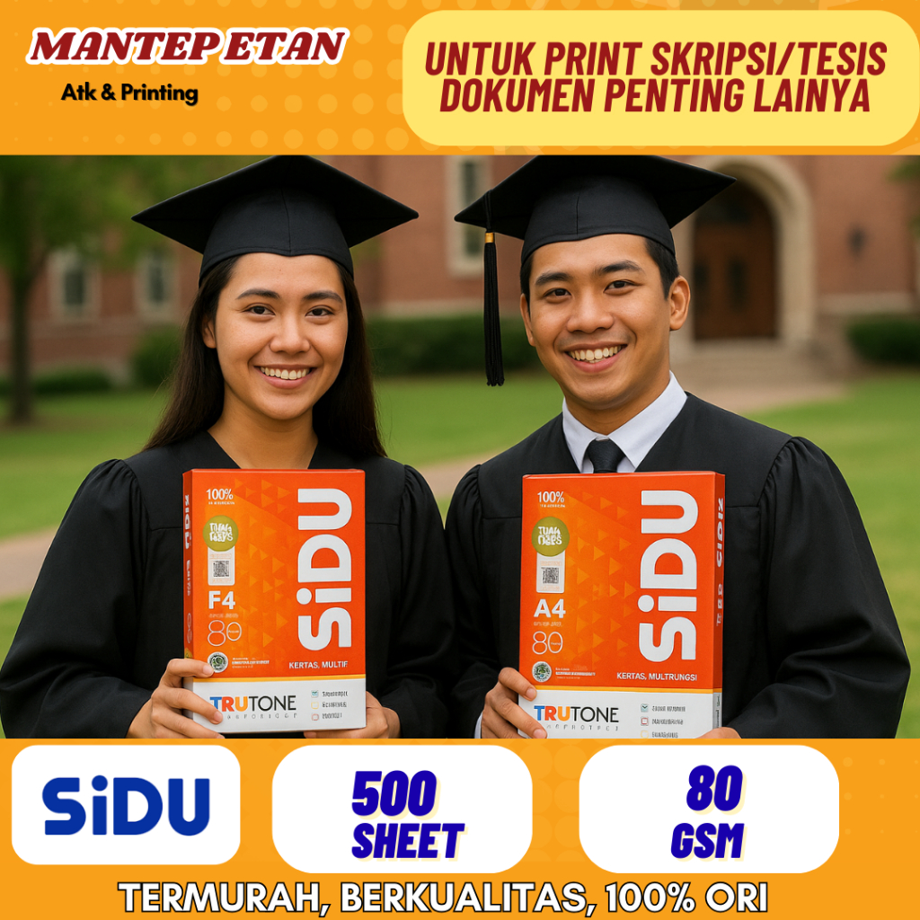 

Kertas HVS A4 F4 80 Gr SIDU / Kertas HVS A4 F4 80 Gram