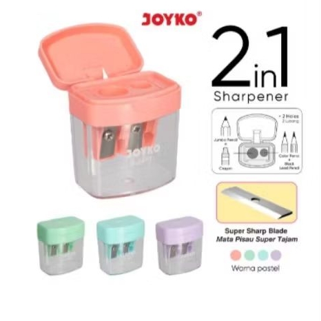 

Sharpener Joyko B-24 PTL 2 Holes / Rautan / Peruncing Joyko B-24 PTL 2 Lubang / Satuan / Pcs