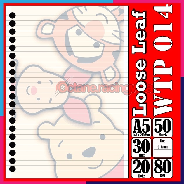 

Loose leaf Kertas binder A5 Isi 50 Lembar karakter Winnie The Pooh Beruang Kuning icon lucu Kertas binder autestic autestik Estetik Buku Refil isi ulang lucu warna warni bergambar garis Polos Repil Vol-5