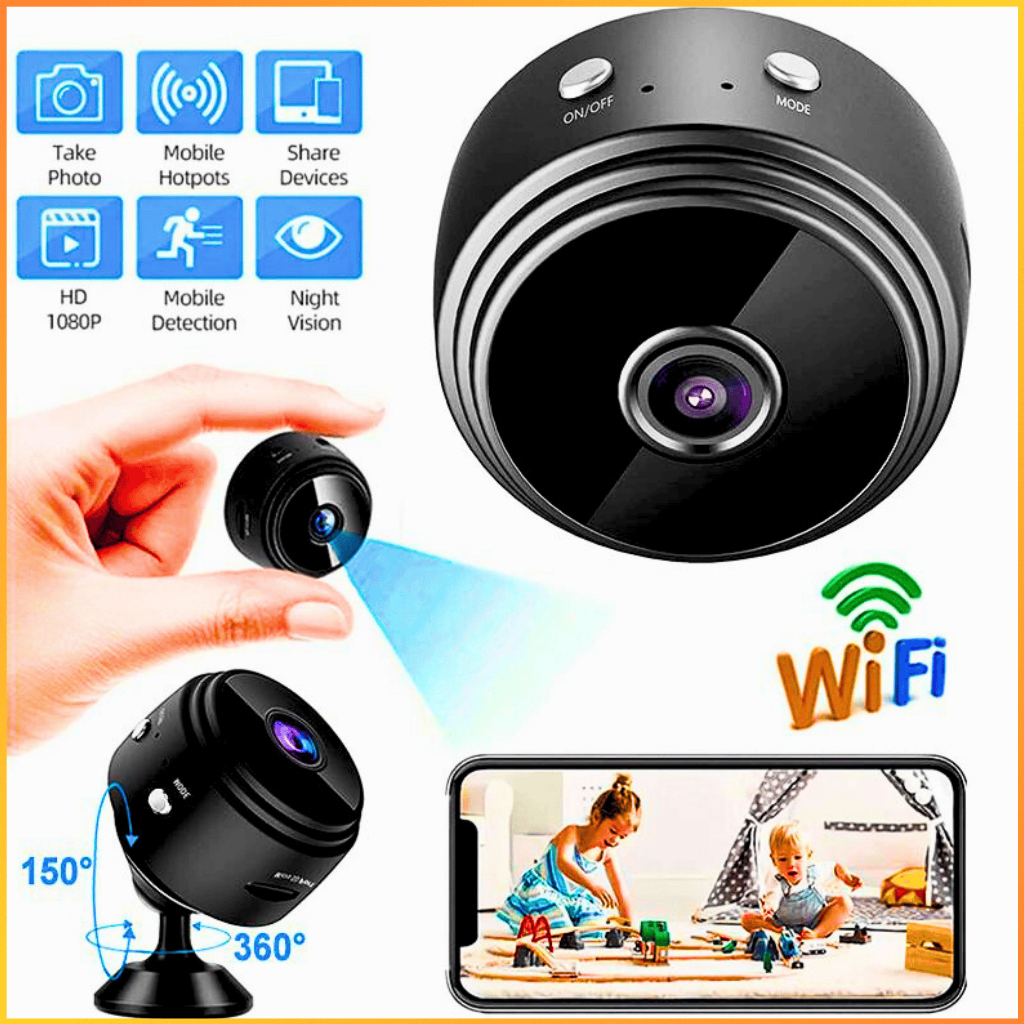 COD Taffware A9NV CCTV Mini WiFi Pengintai Tersembunyi Tanpa Kabel Jarak Jauh IP Nightvision 1080P