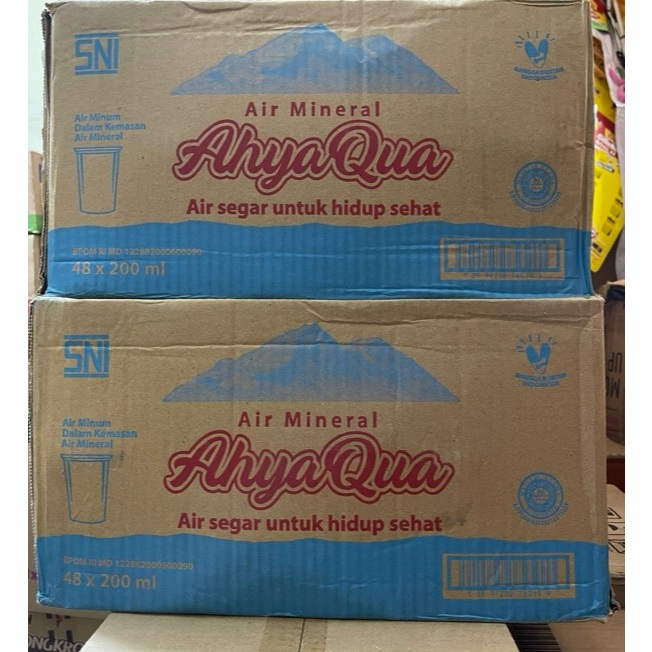 

AIR MINERAL AHYAQUA GELAS 200ML DUS ( 48 GELAS )