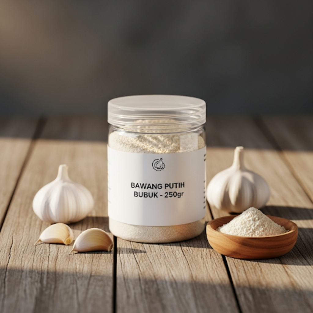 

Bubuk Bawang Putih Premium 100gr / 200gr | Garlic Powder Organik Murni | Bumbu Masak & Herbal Alami