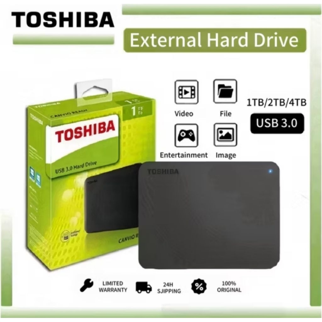 Toshiba 4TB 2TB 1TB Hardisk Eksternal 2.5" Portable Hardisk USB 3.0 SSD Untuk PC/Laptop