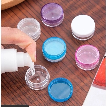 TU 3gr BULAT Pot Jar Cream Bulat Wadah Tempat Kosmetik Krim Gel Obat 5gr Gram