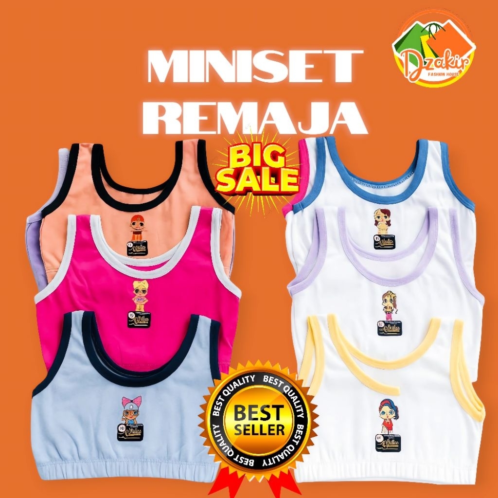 miniset anak perempuan isi 3(TIGA) Pcs remaja usia 9 10 11 12 13 tahun katun premium pakaian dalam a