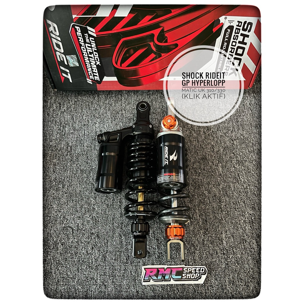 Shock Rideit Gp Hyperloop matic ukuran 310mm 330mm klik aktif original / Shock Ride it Gp hyperlop m