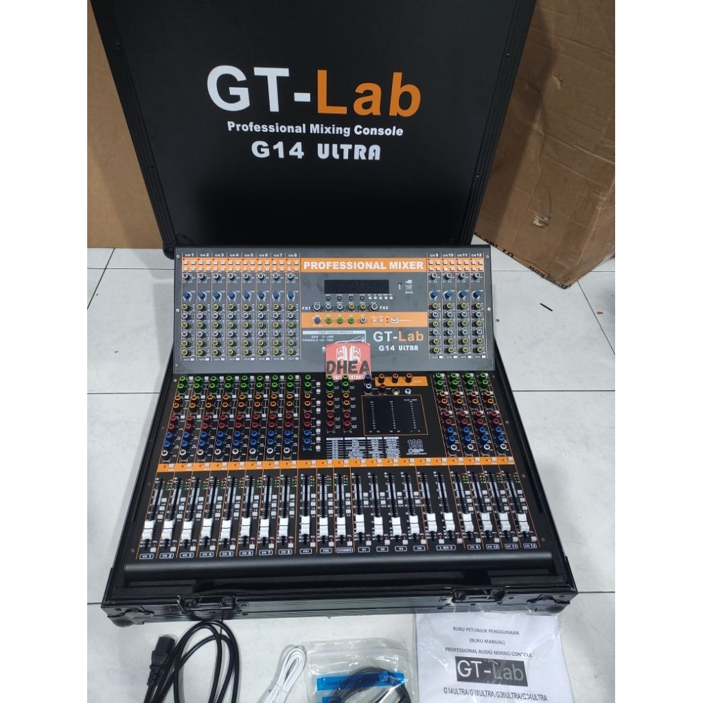Mixer Audio GT-Lab G14 ULTRA GT-Lab G14 ultra Original By RDW 14 Chanel plus Hardcase mixer double E