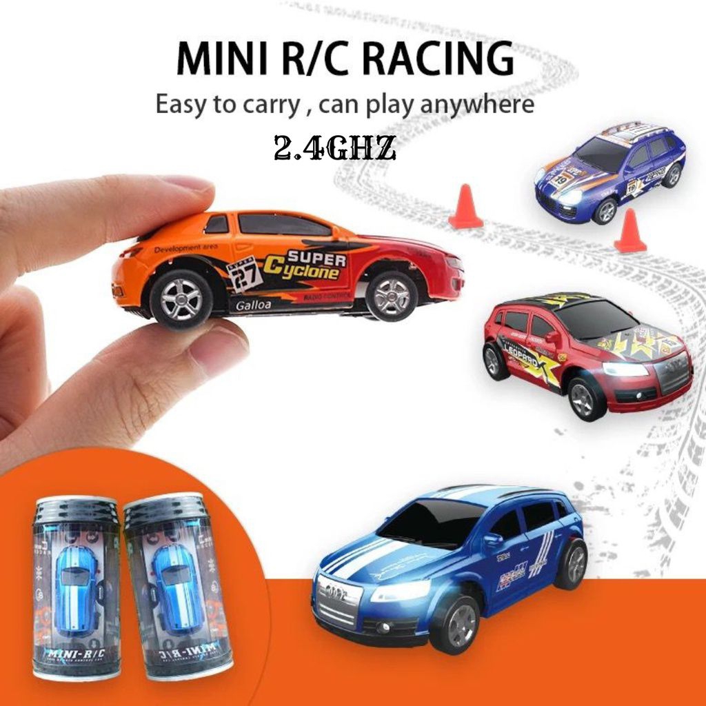 Mobil Remote Control Mini RC Car 2.4Ghz Dalam Kemasan Kaleng / Mainan Mobil Remote / Mainan Anak Lak