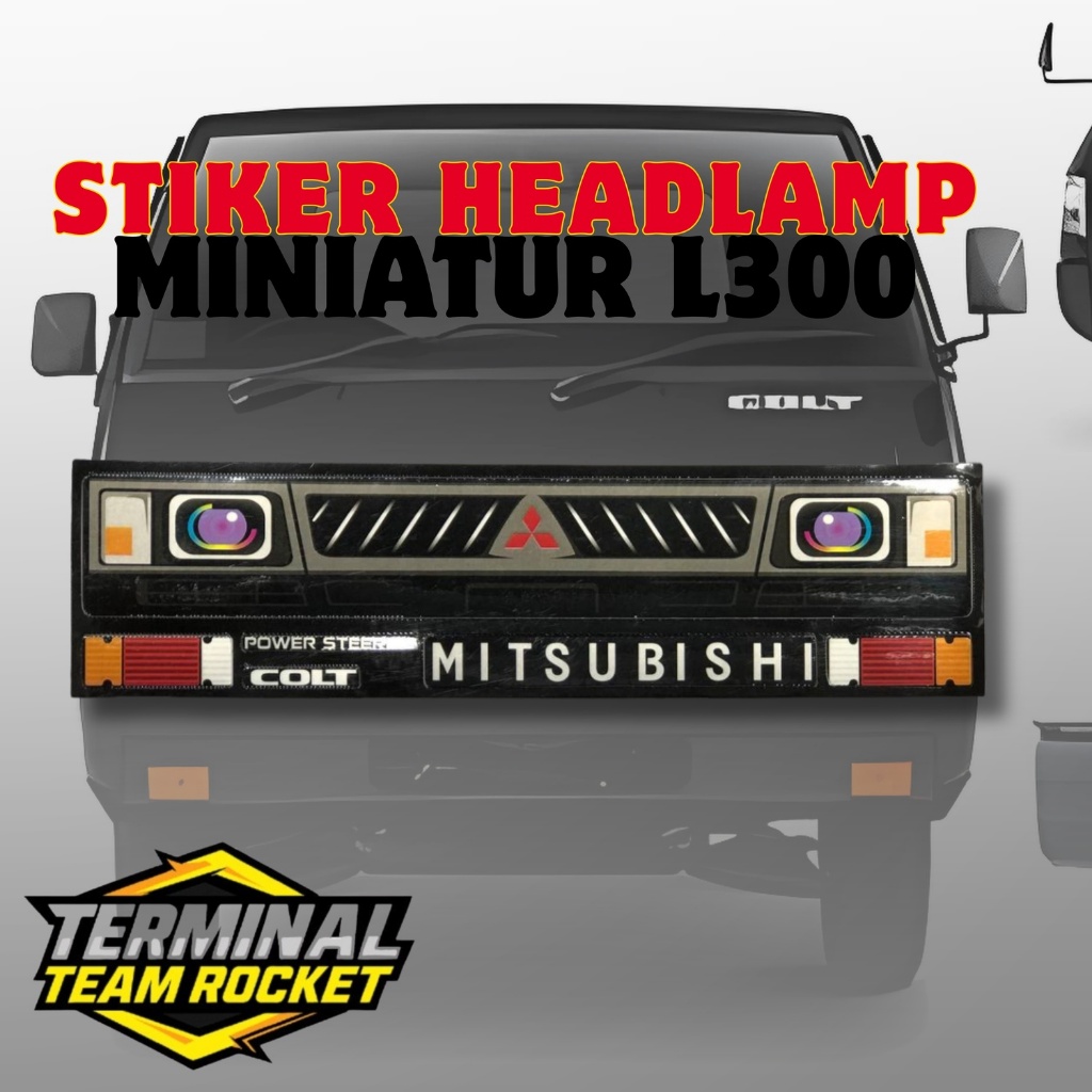 Stiker Headlamp Miniatur L300 – Stiker Lampu Depan Mobil Mainan Pickup L300