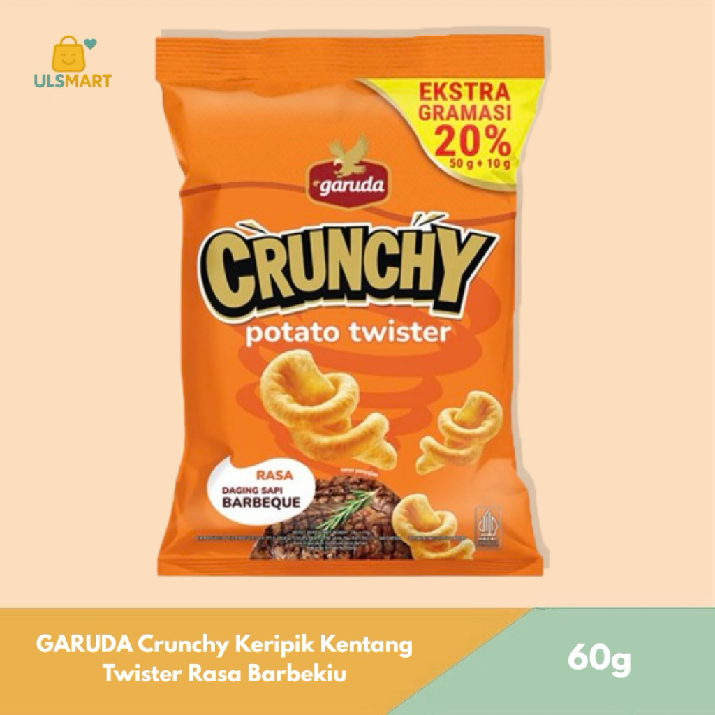 

GARUDA Crunchy Keripik Kentang Twister Rasa Barbekiu 60 g