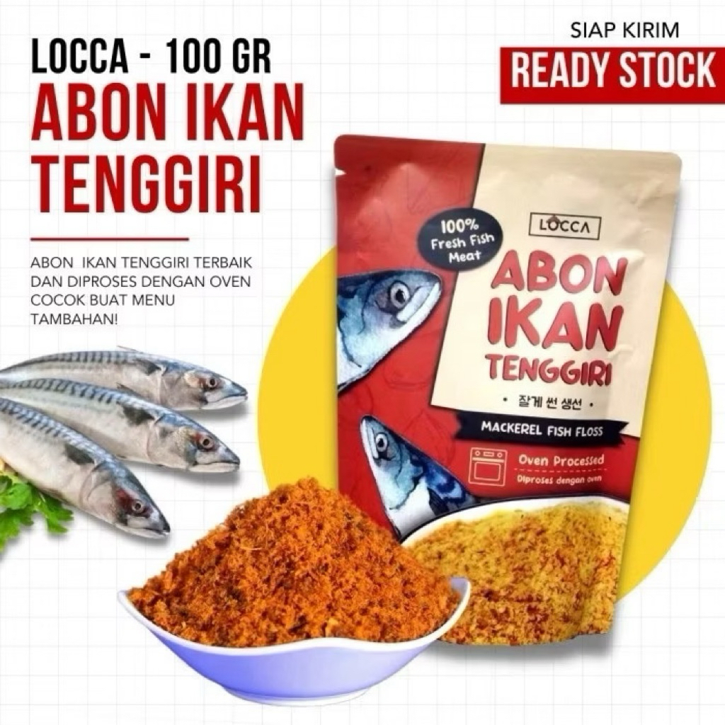 

LOCCA Abon Ikan Tengiri Asli Makanan MPASI Anti GTM 100gram