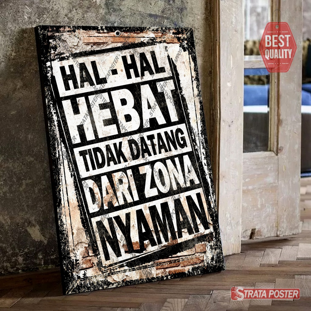 Hiasan dinding kata kata motivasi kerja Poster aesthetic