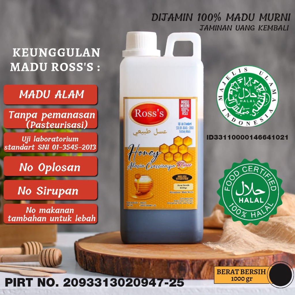 

Madu Rosss Akasia Carva Asli Murni Alami Bersertifikat Murah