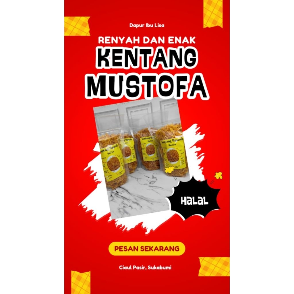 

Kentang Mustofa kriuk renyah enak banget. 1kg Tidak Pedas.