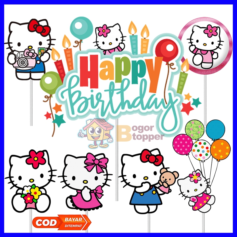 

Hello Kitty Topper Karakter Kue Ulang Tahun - Hiasan Karakter Kue Ulang Tahun Happy Birthday Barakallah Fii Umrik