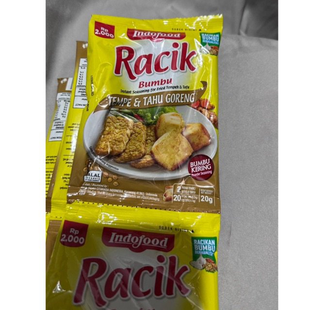 

RACIK TAHU TEMPE 20GR – BUMBU INSTAN UNTUK TAHU DAN TEMPE LEZAT & NIKMAT