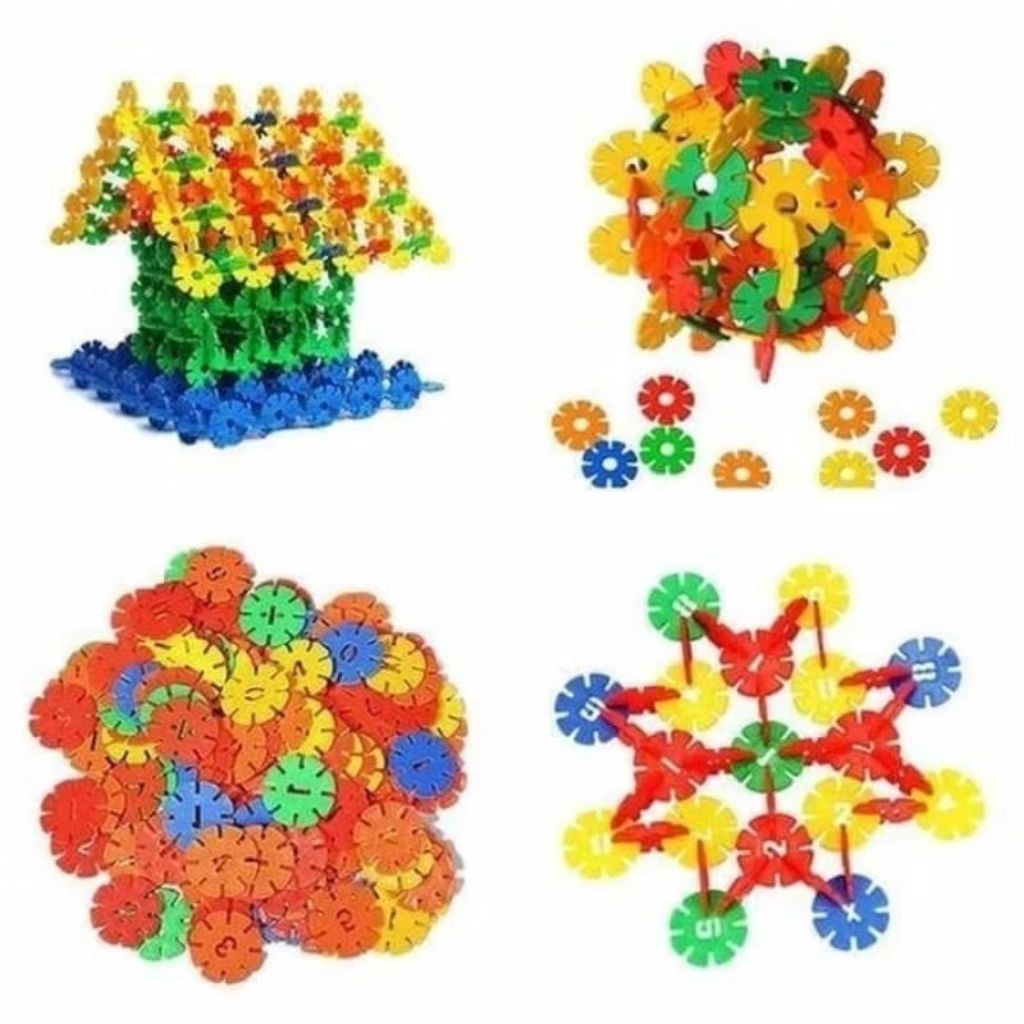 RAMEO 862 mainan edukasi anak balok block susun bunga roda bombik tazos LB6