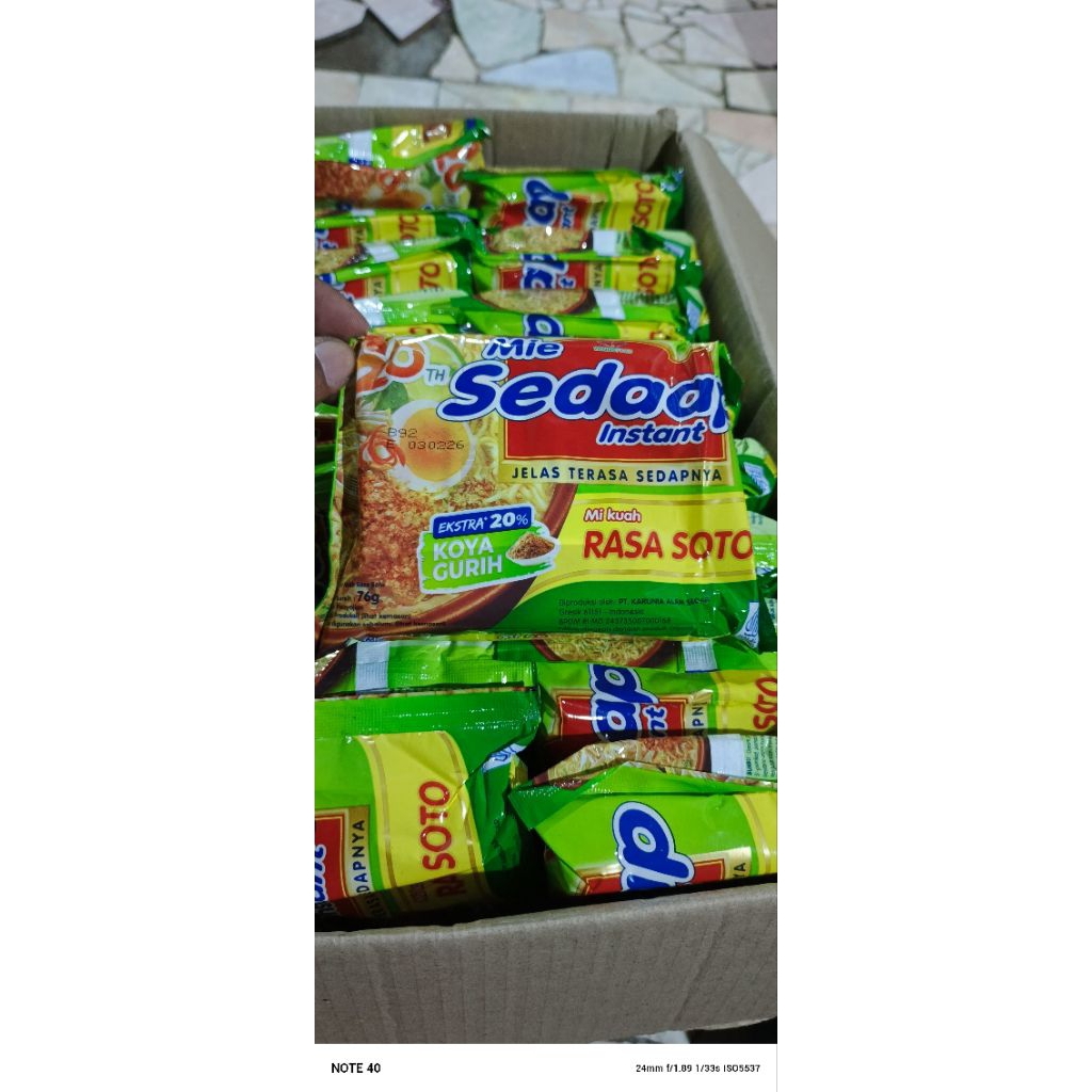 

sedaap soto per karton isi 40 pcs