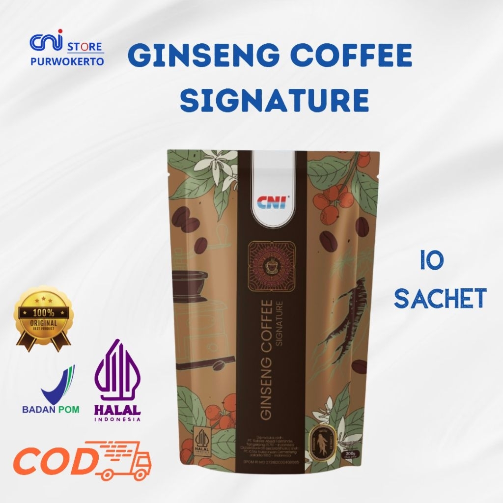 

CNI Ginseng Signature isi 10 Sachet - Kopi Instan Rasa dan Aroma Lebih Kuat Extra Shot