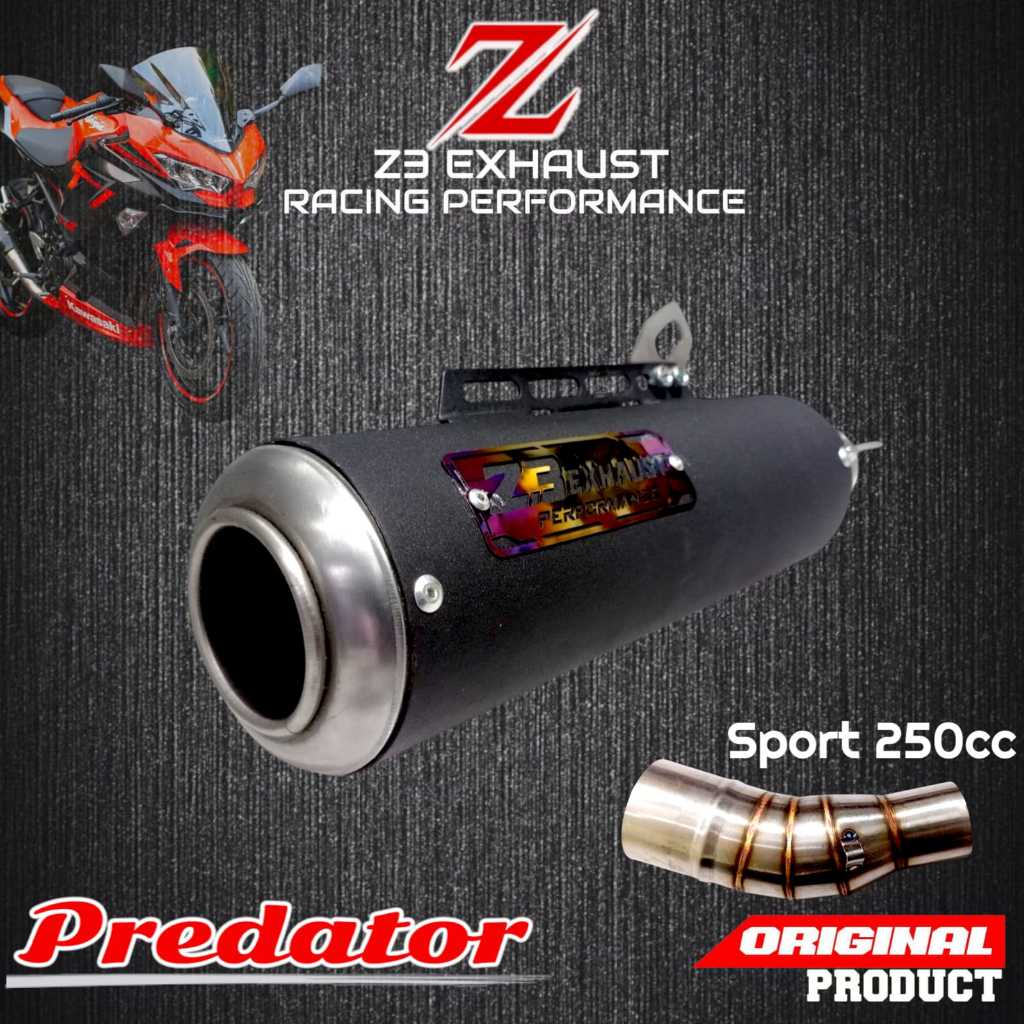 Knalpot Original Z3 Exhaust Type Predator 3 Suara Sport 250cc,Knalpot Racing Motor Sport 250cc Ninja