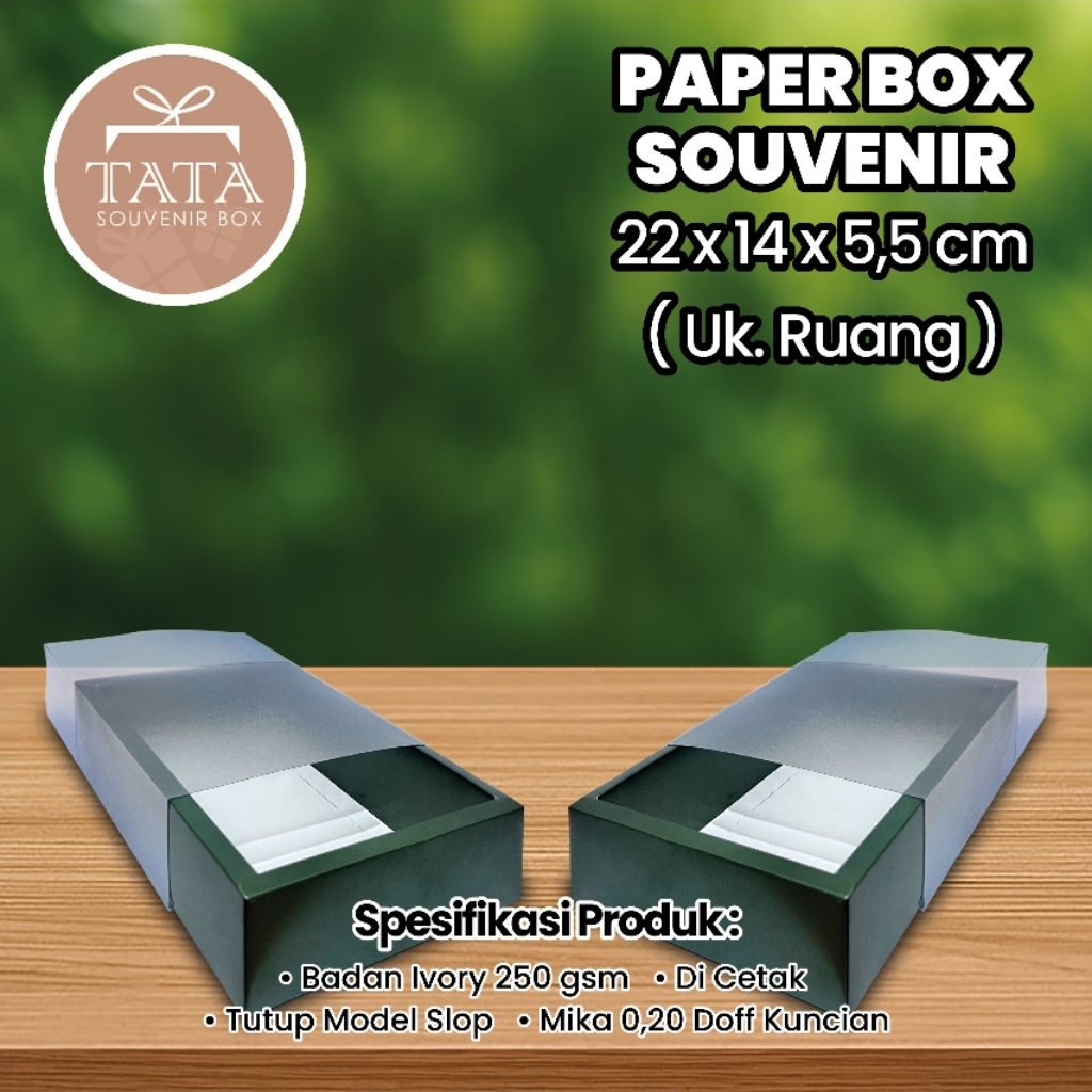 

Box Doskue 22 x 14 x 5,5 cm Model Slop Warna Hijau