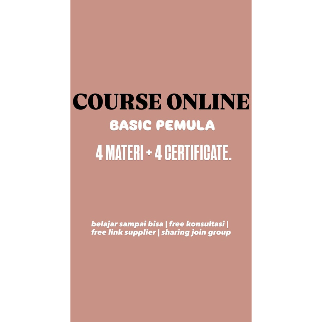 Course /KURSUS ONLINE BUAT PEMULA AUTO BISA NAIL ART BY FILE 4 materi sekaligus + 4 e certificate