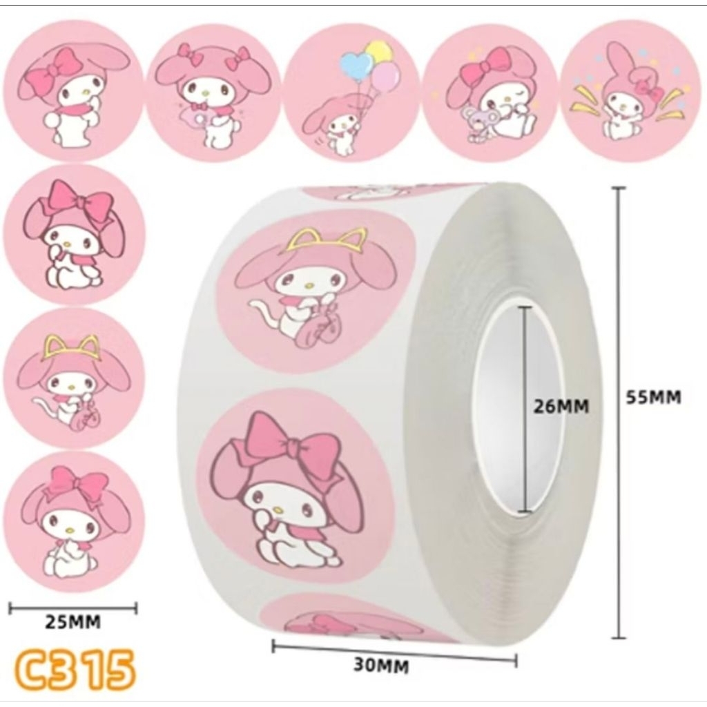 

Stiker sanrio (1 roll) / Stiker label sanrio / Label stiker sanrio