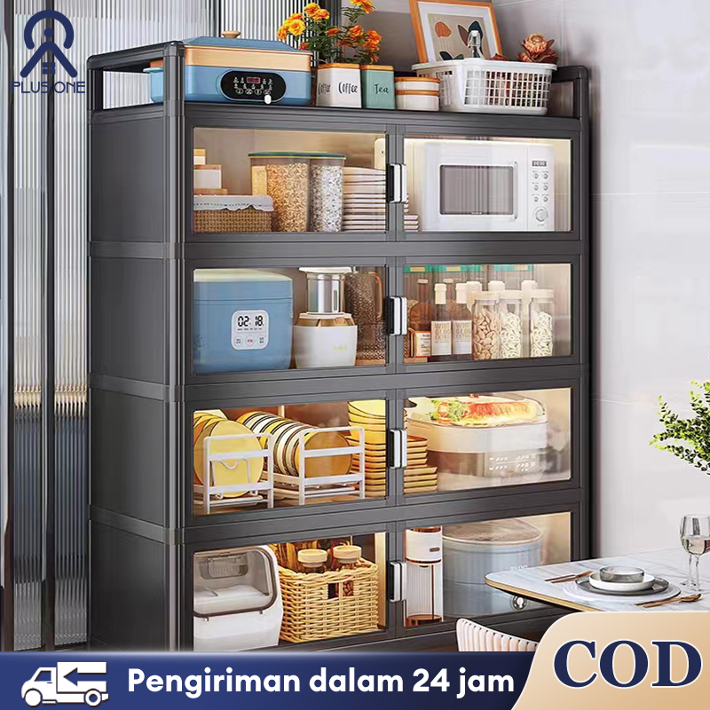 Rak Dapur Lemari Rak Kabinet Rak Piring Lemari Dapur Rak Oven Microwave Rak Kabinet Dengan Roda