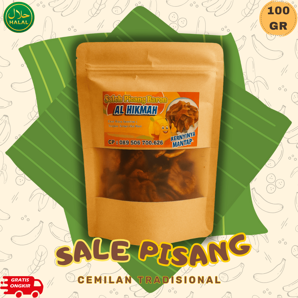 Cemilan Sale Pisang Kering Renyah Manis Khas Cilacap 100 gr