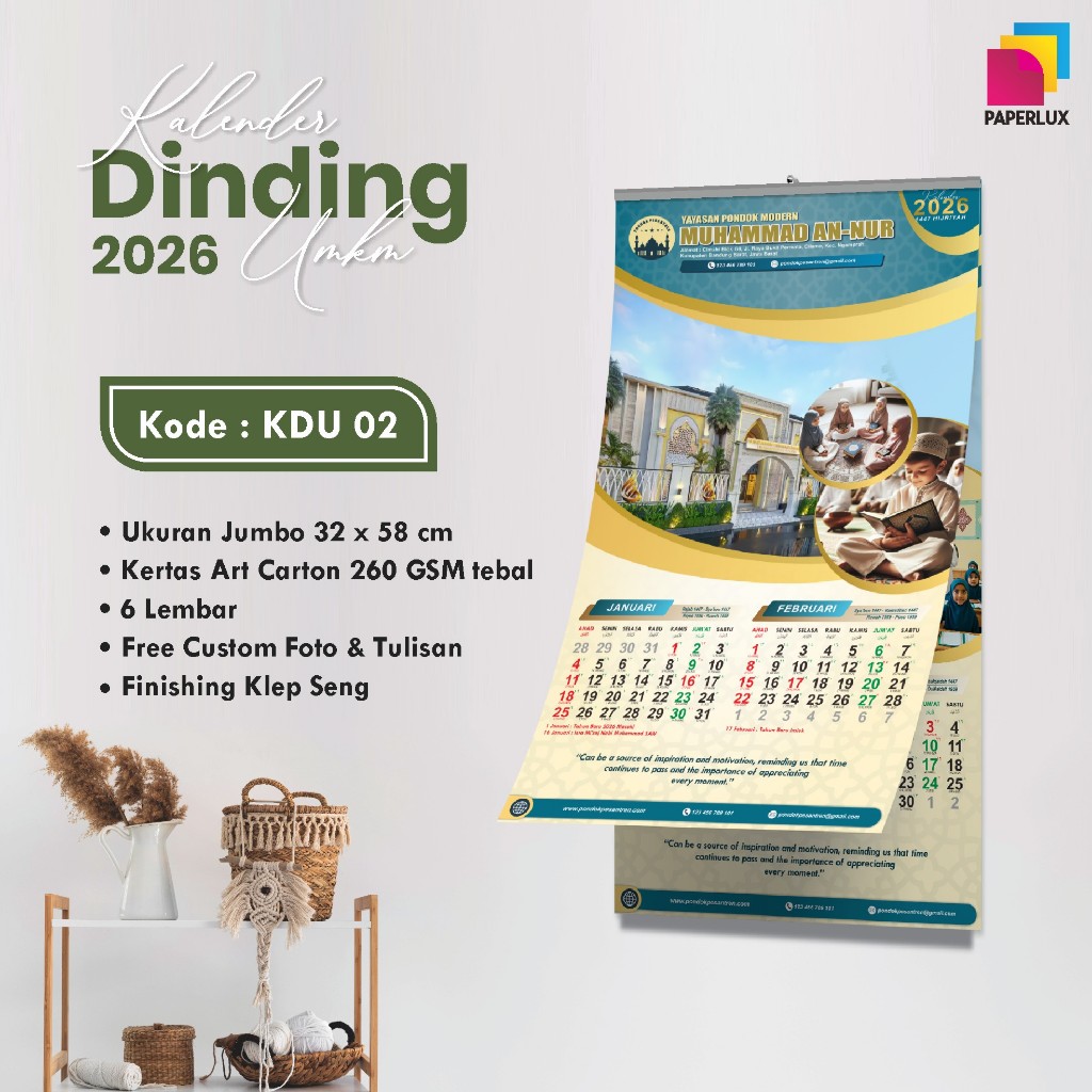 

CETAK KALENDER DINDING GROSIR - KALENDER CUSTOM FOTO - KALENDER JUMBO TEBAL