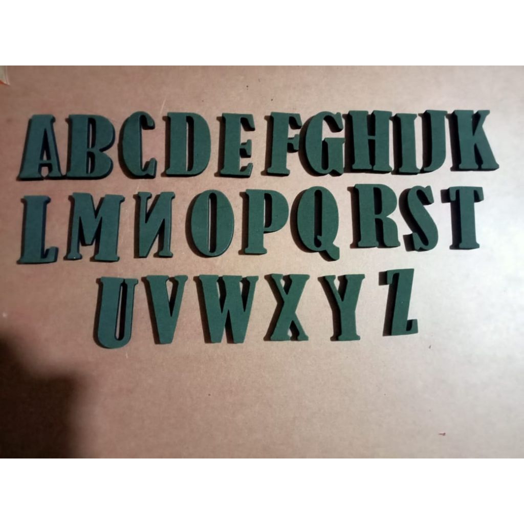 

Alfabet A Sampai Z tinggi 10 cm Spon Eva Tebal 5 mm