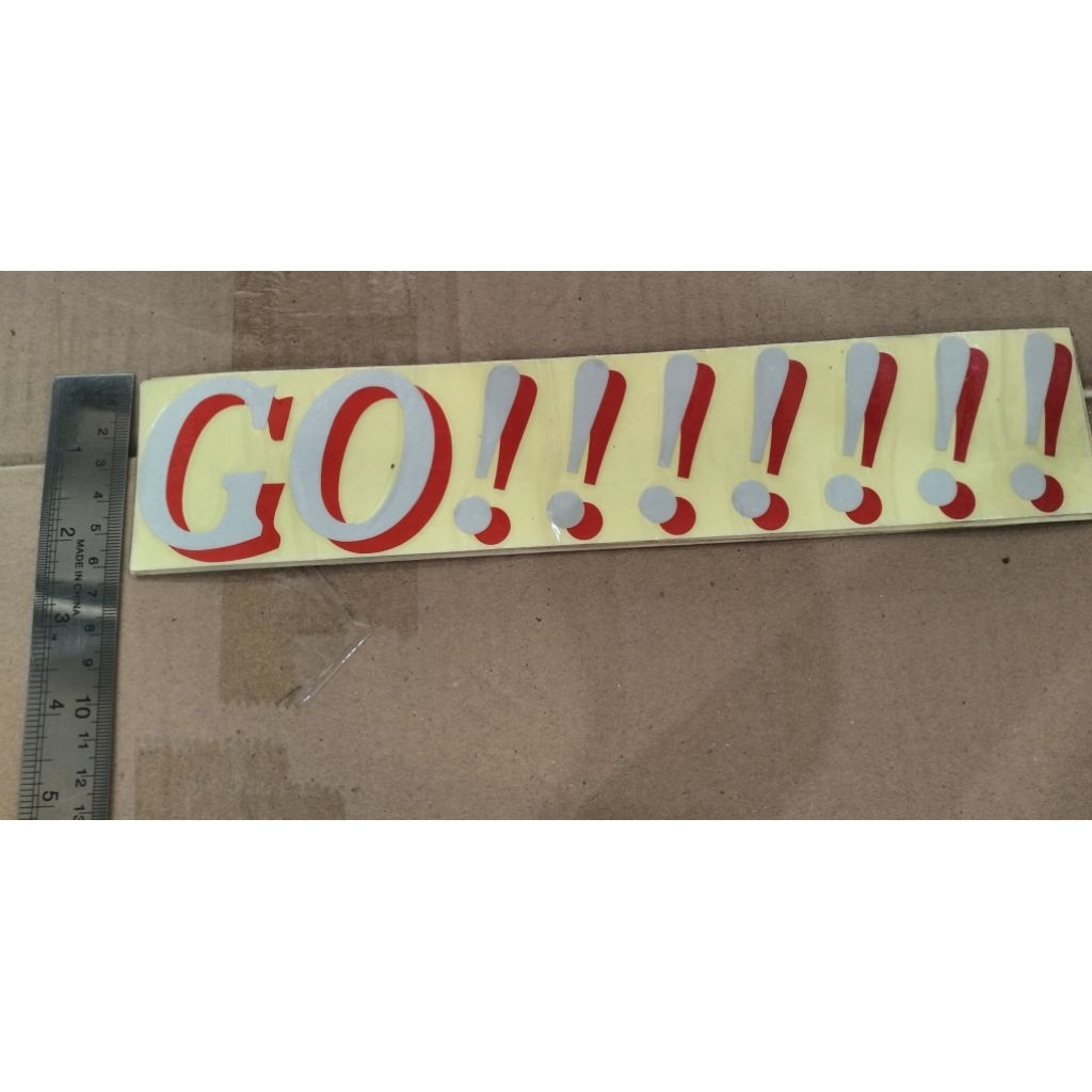 

stiker GO !!!!!! bahan 3M