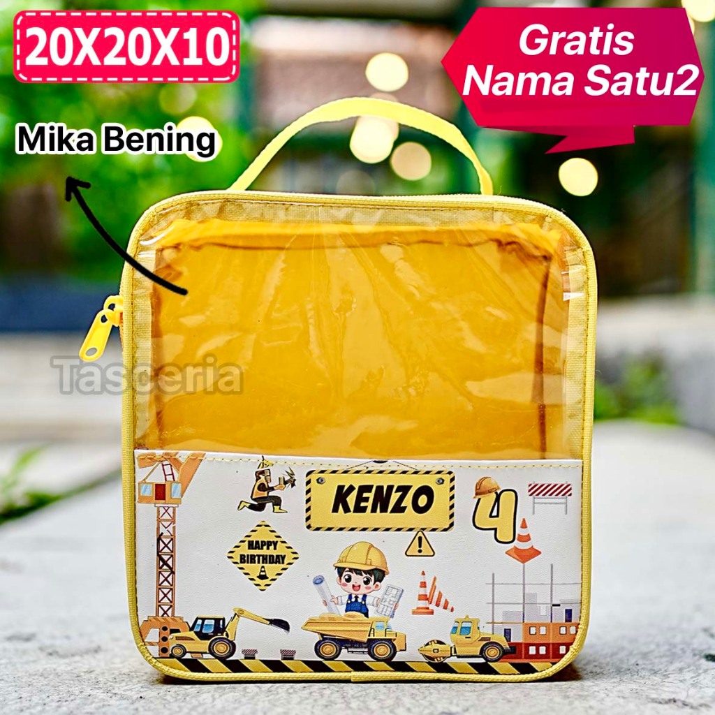 

Tas Bingkisan Ultah Anak Tas Mika Excavator Alat berat