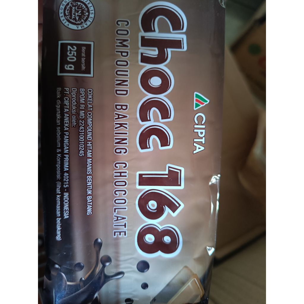 

Coklat compound Chocc 168 kemasan 250gr