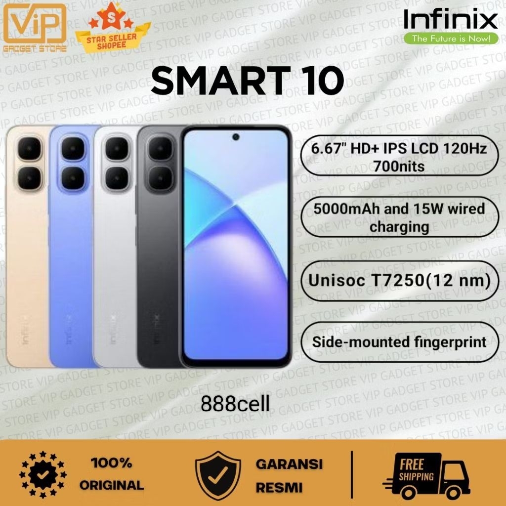 INFINIX SMART 10 RAM 8/64 (4+4/64) GARANSI RESMI