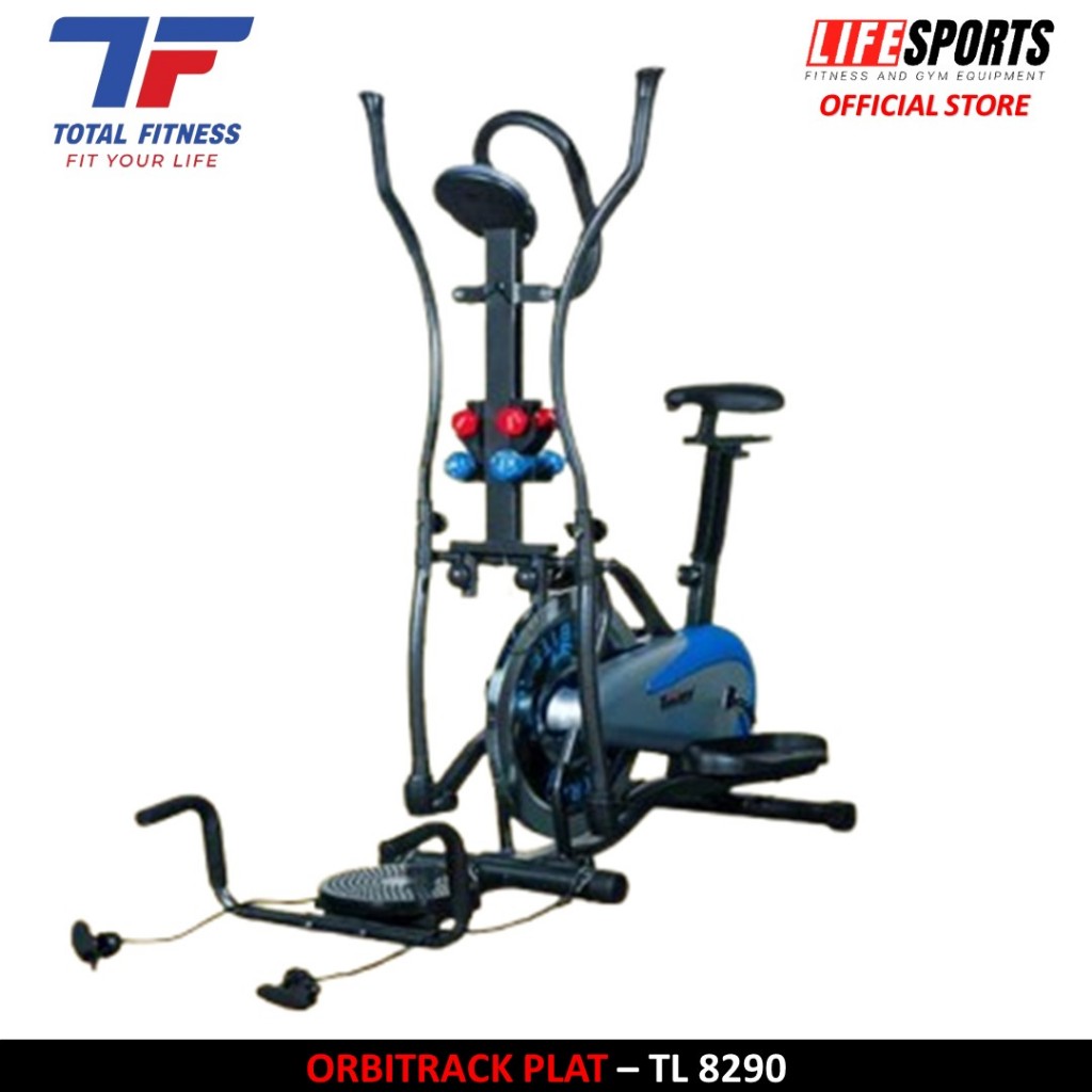 TOTAL - New Alat Olahraga Fitness Sport Sepeda Statis Elliptical Bike Total Orbitrack Plat TL 8290