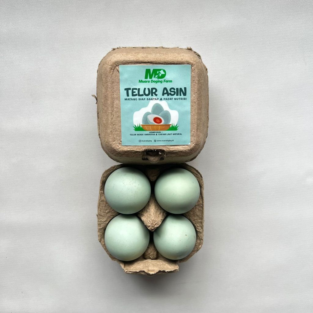 

MD Farm Telur Bebek Asin 4's-NO HORMONES ANTIBIOTICS & SALMONELLA E-COLI FREE