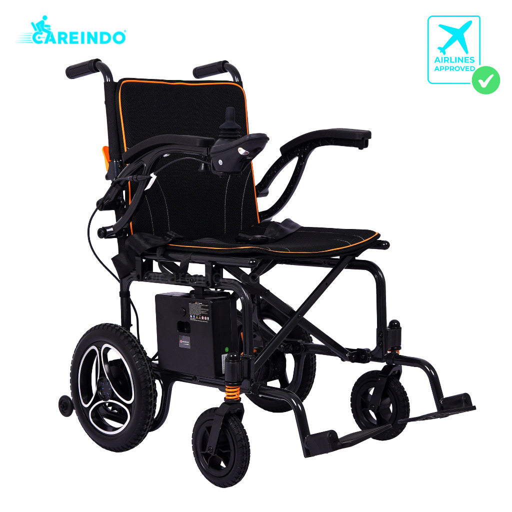 Kursi Roda Elektrik Traveling Careindo N5519 Black Pro