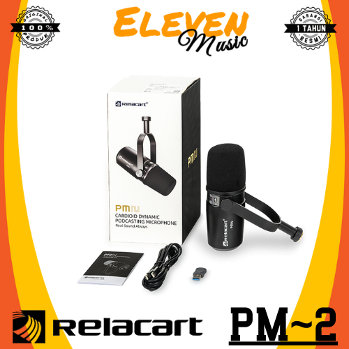 Relacart PM2 Cardioid Dynamic Podcasting Microphone Podcast Microphone USB Dynamic XLR Mikrofon
