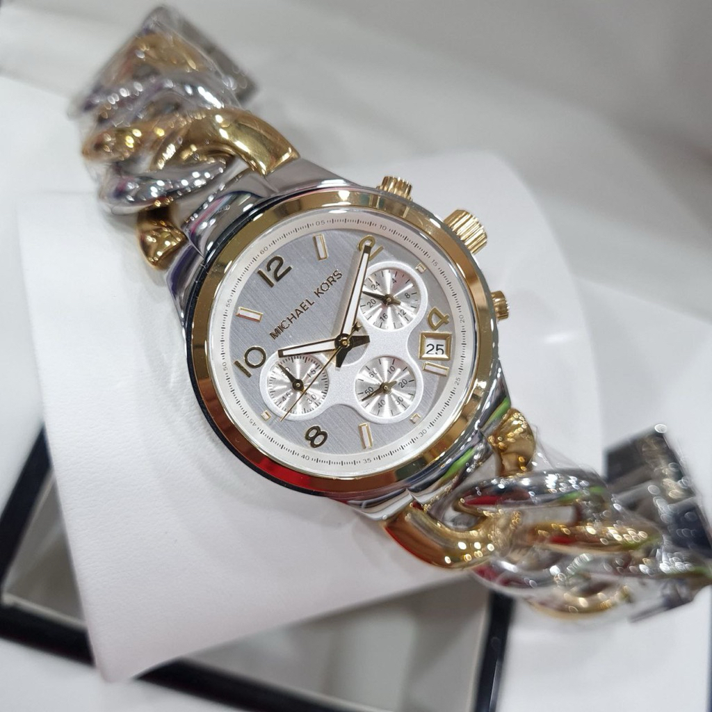 jam tangan wanita Mk kepang 4222 batrai,stainles steel acrylic