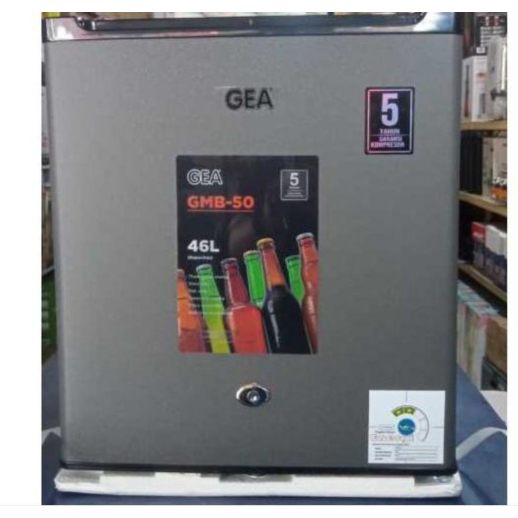 GEA KULKAS MINIBAR GMB50 - KULKAS MINI PORTABLE 46 LITER - KULKAS KECIL GEA - KULKAS MURAH PALEMBANG
