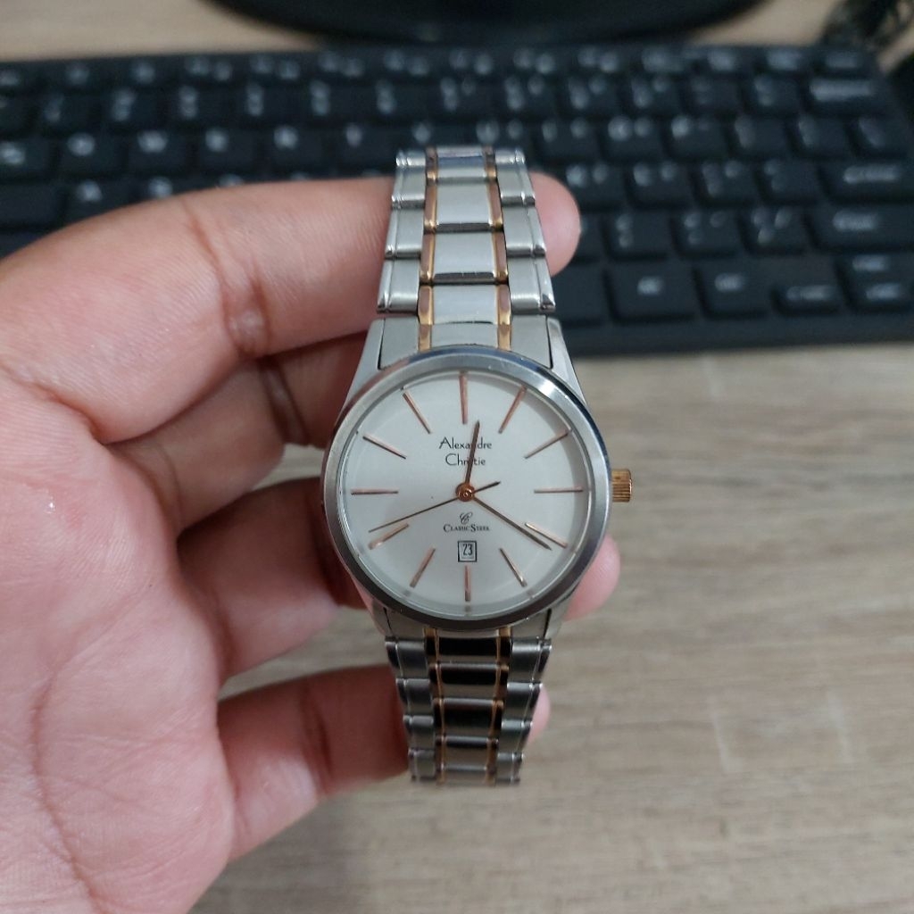 (MULUS) PRELOVED JAM TANGAN WANITA ALEXANDRE CHRISTIE AC8384 AC 8384 ORIGINAL SECOND