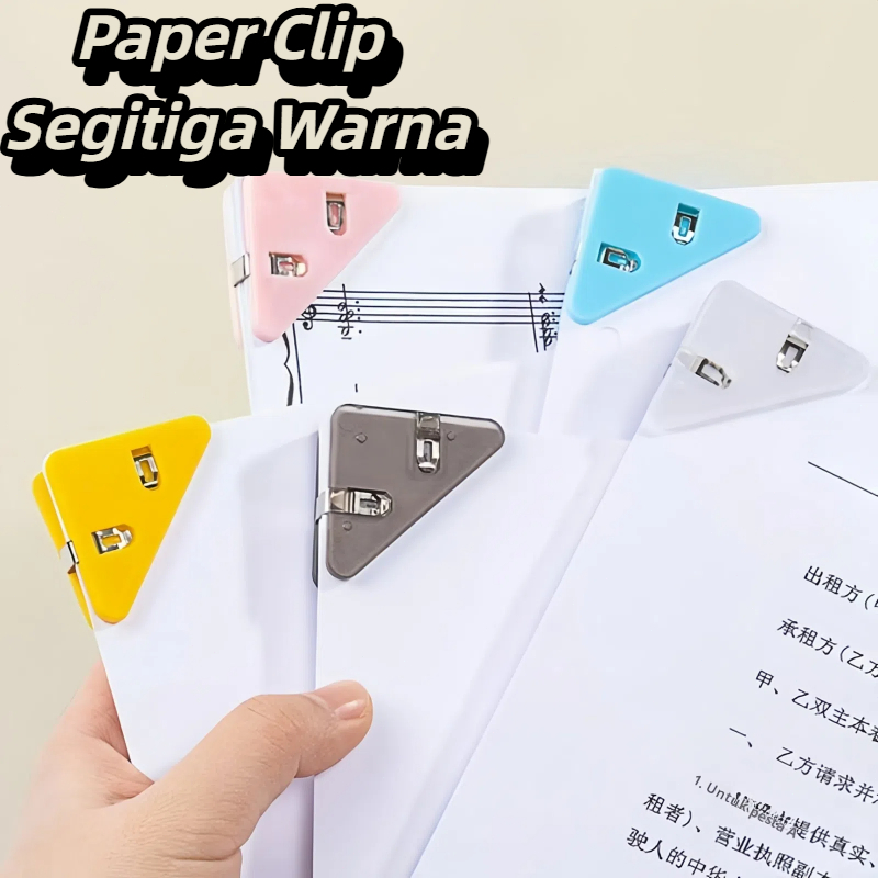 

COD 20Pcs Paper Clip Segitiga Warna-Warni Klip Sudut Penjepit Buku Akrilik Penjepit Kertas Binder Plastik Clips Book & Paper Corner Perlengkapan Kantor Sekolah Import