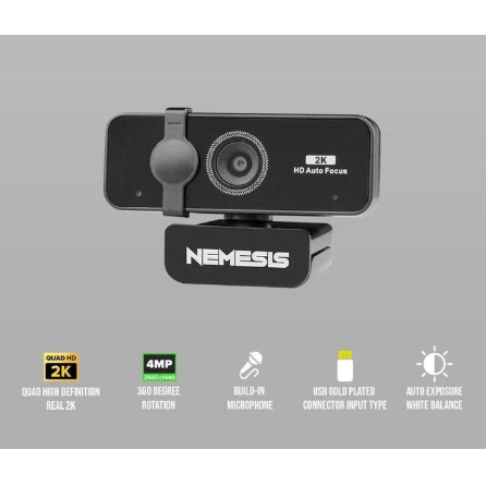 WEBCAM NYK NEMESIS A95 / A-95 ALBATROS QHD WEBCAM WITH 2K RESOLUTION